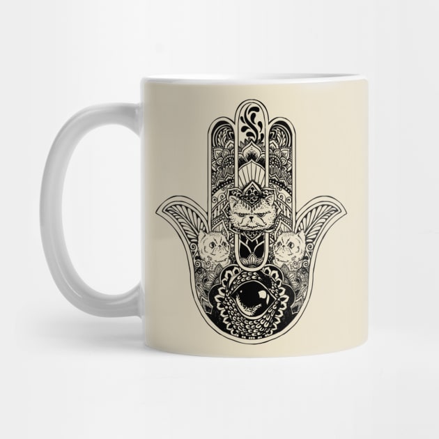 Hamsa Hand Cat Cat by huebucket